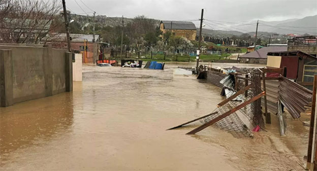 Flooding in Makhachkala, March 30, 2026. Photo: Dzhambulat Salavov/Telegram