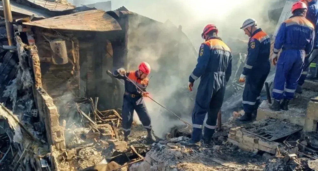 The aftermath of the drone attack in Tuapse, April 16, 2026. Photo: https://t.me/opershtab23/15710