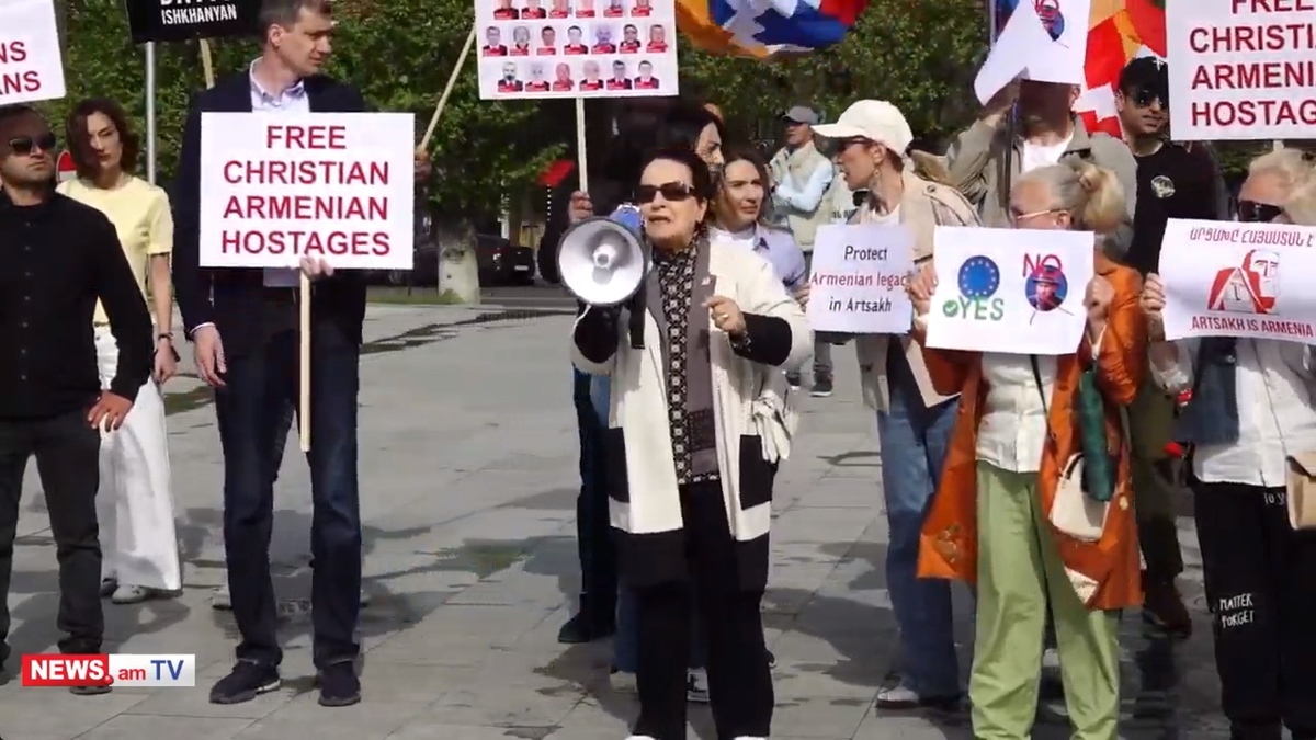 Protest in Yerevan. May 4, 2026. Still from News.am video https://news.am/ru/video/1032318