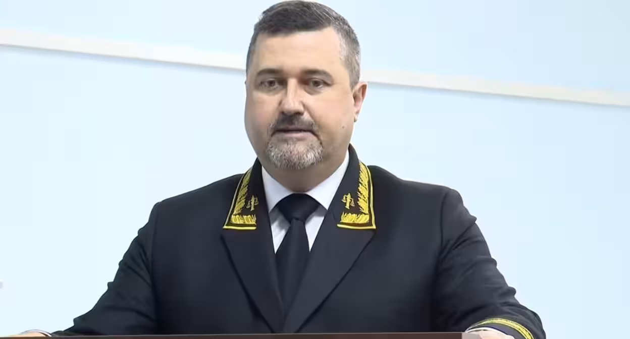 Fedor Shchukin. Frame from an RGVK Dagestan news video.