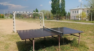 A stadium in the Volgograd village of Vtoroy Kilometer. Photo courtesy of Ravil Shabanov to SOTAvision https://t.me/sotavisionmedia/59171 (the publication is included in the register of foreign agents).
