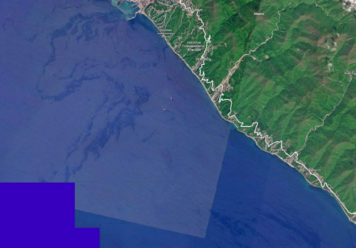 Satellite image of the water area from May 8. Photo screenshot https://t.me/greensatru/207 Satellite image of the water area from May 8. Photo screenshot https://t.me/greensatru/207