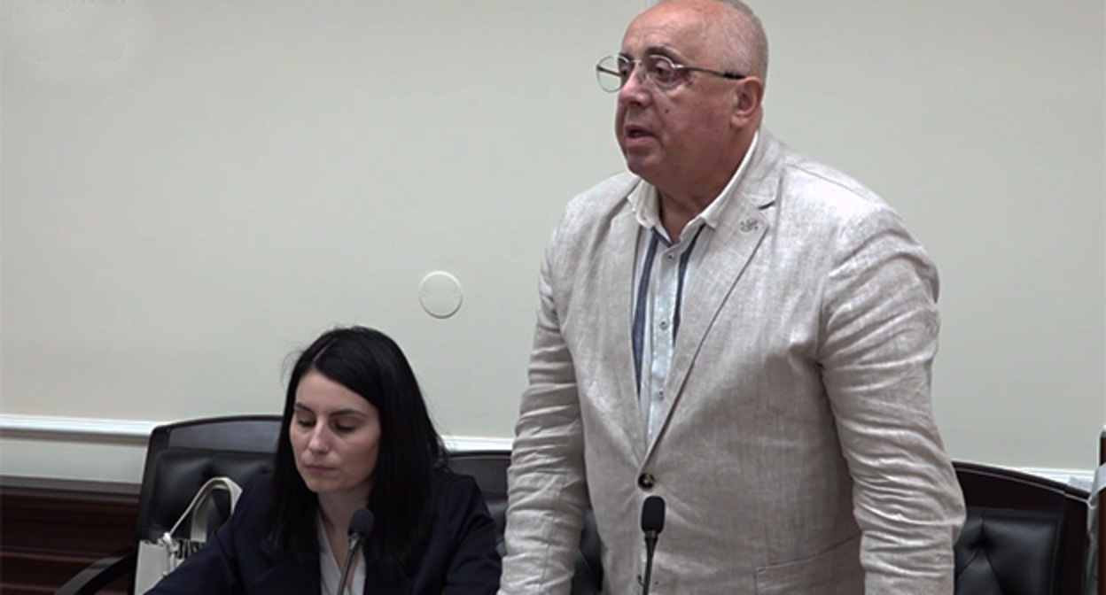 Mikhail Khripunov. May 19, 2026. Video screenshot: https://t.me/sovetsudey/940