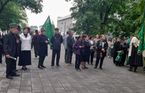 Participants in the rally in Nalchik. Photo by a "Caucasian Knot" correspondent from May 20, 2026.