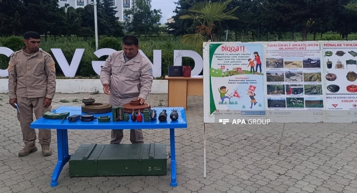 Mine Action Agency staff conduct training for new residents of Khojavend. May 22, 2026. Photo: APA https://ru.apa.az/sotsium/sostoyalos-ocerednoe-pereselenie-v-gorod-xodzavend-653217 Mine Action Agency staff conduct training for new residents of Khojavend. May 22, 2026. Photo: APA https://ru.apa.az/sotsium/sostoyalos-ocerednoe-pereselenie-v-gorod-xodzavend-653217