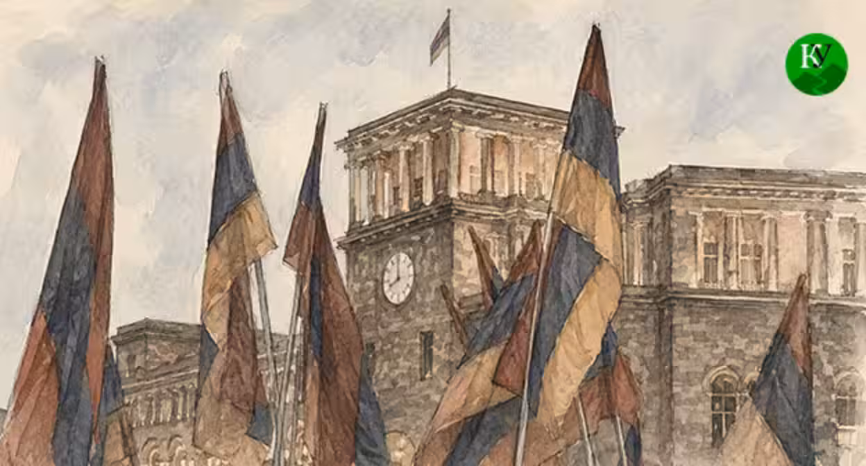 The Armenian Parliament. Illustration created by the "Caucasian Knot" using AI in the Copilot program.
