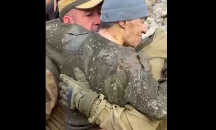 One man was rescued. Still from Albert Rabuev's Telegram channel, May 24, 2026, https://t.me/itonrabuev/2231. One man was rescued. Still from Albert Rabuev's Telegram channel, May 24, 2026, https://t.me/itonrabuev/2231.