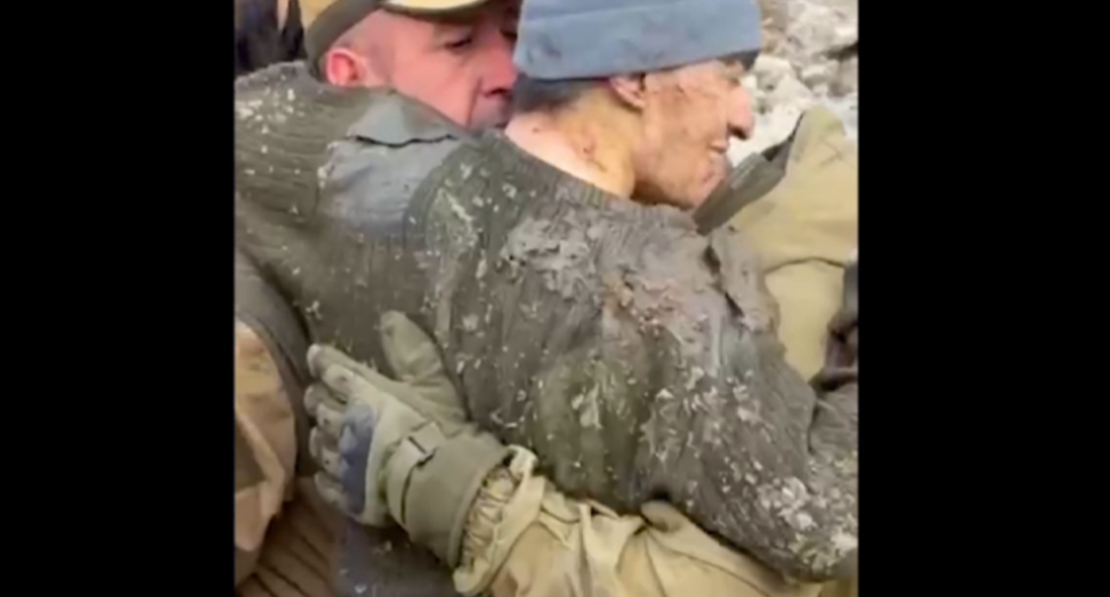 One man was rescued. Still from Albert Rabuev's Telegram channel, May 24, 2026, https://t.me/itonrabuev/2231.