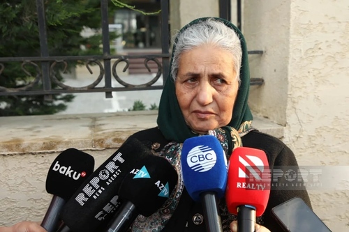 Former internally displaced person Zeynab Guliyeva. Photo: Report https://report.az/ru/vnutrennyaya-politika/zhitelnica-sela-shukyurbejli-my-ochen-rady-vozvrasheniyu-na-rodinu