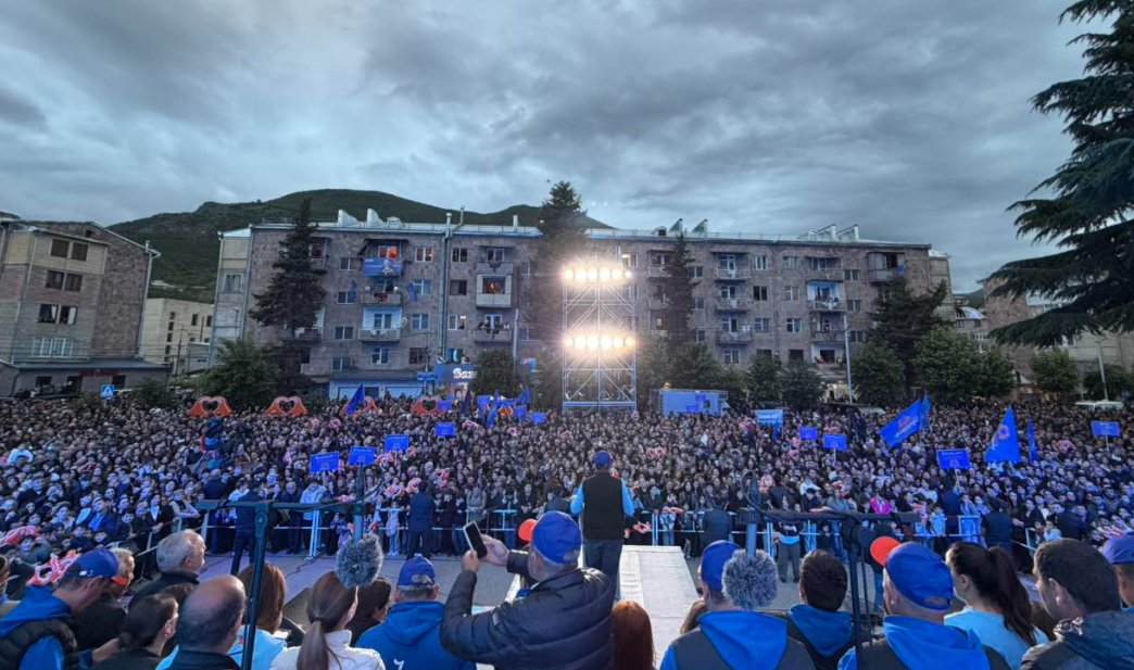 A Civil Contract rally in Ijevan. Screenshot from the party's page, May 30, 2026, https://www.facebook.com/photo?fbid=1420390223458372&set=a.257854629711943 (Meta, the company that owns the social network, is banned in Russia).
