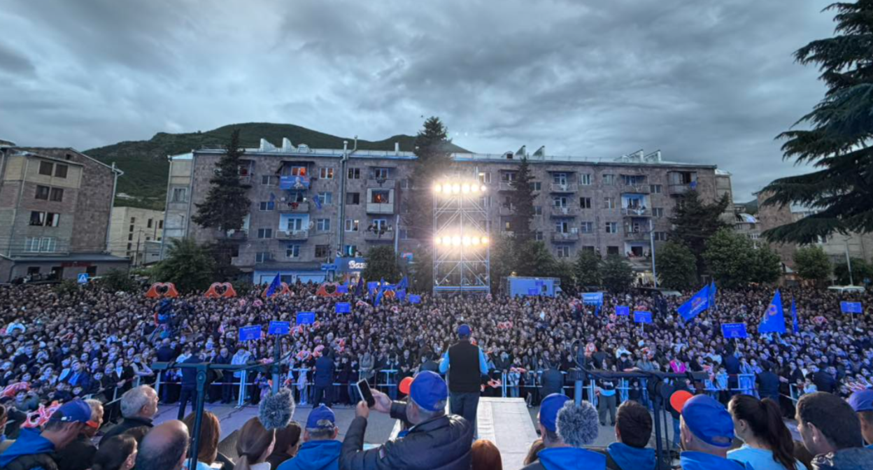 A Civil Contract rally in Ijevan. Screenshot from the party's page, May 30, 2026, https://www.facebook.com/photo?fbid=1420390223458372&set=a.257854629711943 (Meta, the company that owns the social network, is banned in Russia).