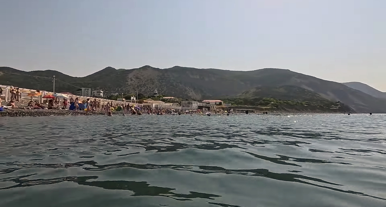 Bolshoy Utrish Beach. Still from video https://www.youtube.com/watch?v=vneJsvKyuk8 (Meta (owner of Facebook, Instagram, and WhatsApp) is banned in Russia). Bolshoy Utrish Beach. Still from video https://www.youtube.com/watch?v=vneJsvKyuk8 (Meta (owner of Facebook, Instagram, and WhatsApp) is banned in Russia).