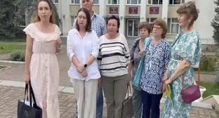A still from a video message from Lermontov residents protesting the city administration's green space development plan. Photo: Bloknot-Stavropol / VKontakte