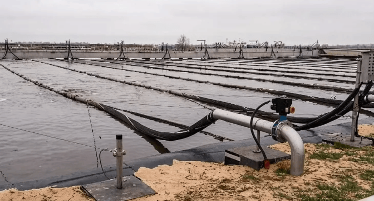 Frame of the wastewater treatment facilities on Hungry Island in Volgograd. Photo: Height 102 / https://v102.ru/news/159477.html Frame of the wastewater treatment facilities on Hungry Island in Volgograd. Photo: Height 102 / https://v102.ru/news/159477.html