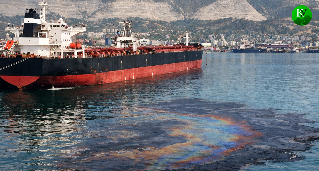 Tanker in the bay. Illustration created by "Caucasian Knot" using AI in the Copilot program. Tanker in the bay. Illustration created by "Caucasian Knot" using AI in the Copilot program.