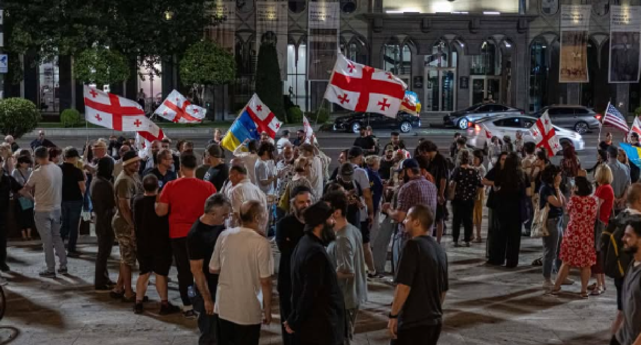 Protest action at the parliament of Georgia. Screenshot from Publika photo dated 15.07.26, https://www.facebook.com/photo?fbid=1813994173333458&set=a.715406393192247 (the activities of Meta, the owner of the social network, are banned in Russia) Protest action at the parliament of Georgia. Screenshot from Publika photo dated 15.07.26, https://www.facebook.com/photo?fbid=1813994173333458&set=a.715406393192247 (the activities of Meta, the owner of the social network, are banned in Russia)