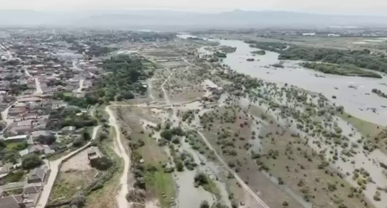 The Sulak River near Sultanian-Gyurt. A still from the video "Chernovik" from 19.07.26, https://t.me/chernovik_new/10017. The Sulak River near Sultanian-Gyurt. A still from the video "Chernovik" from 19.07.26, https://t.me/chernovik_new/10017.