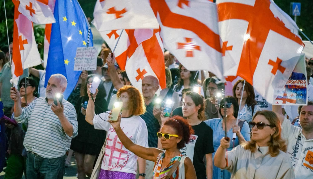 March in Tbilisi 25.07.26. Screenshot photo Mo Se, https://www.facebook.com/photo/?fbid=4381690992145639&set=pcb.4381693282145410 (the activities of the company Meta, which owns the social network, are banned in Russia). March in Tbilisi 25.07.26. Screenshot photo Mo Se, https://www.facebook.com/photo/?fbid=4381690992145639&set=pcb.4381693282145410 (the activities of the company Meta, which owns the social network, are banned in Russia).