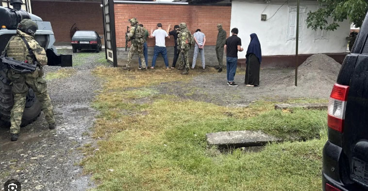 Law enforcement officers detain suspects. July 31, 2026. Screenshot of the video https://t.me/mvdri/10800 Law enforcement officers detain suspects. July 31, 2026. Screenshot of the video https://t.me/mvdri/10800
