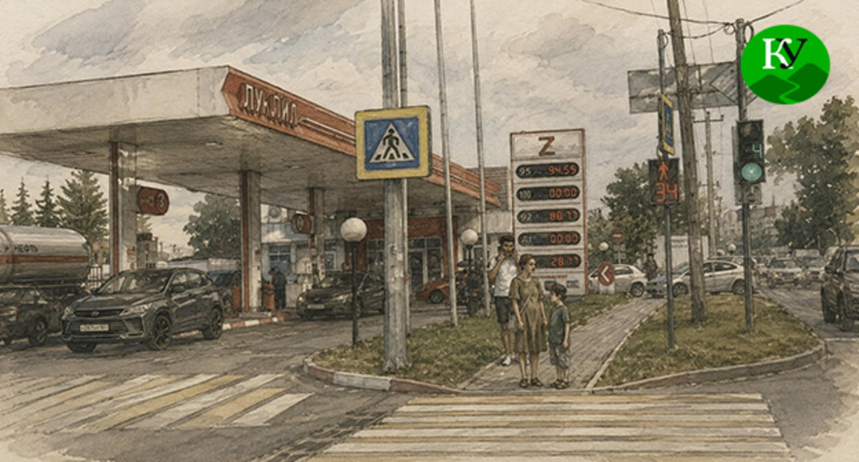 Gas stations. Illustration created by "Caucasian Knot" using AI in the Copilot program. Gas stations. Illustration created by "Caucasian Knot" using AI in the Copilot program.