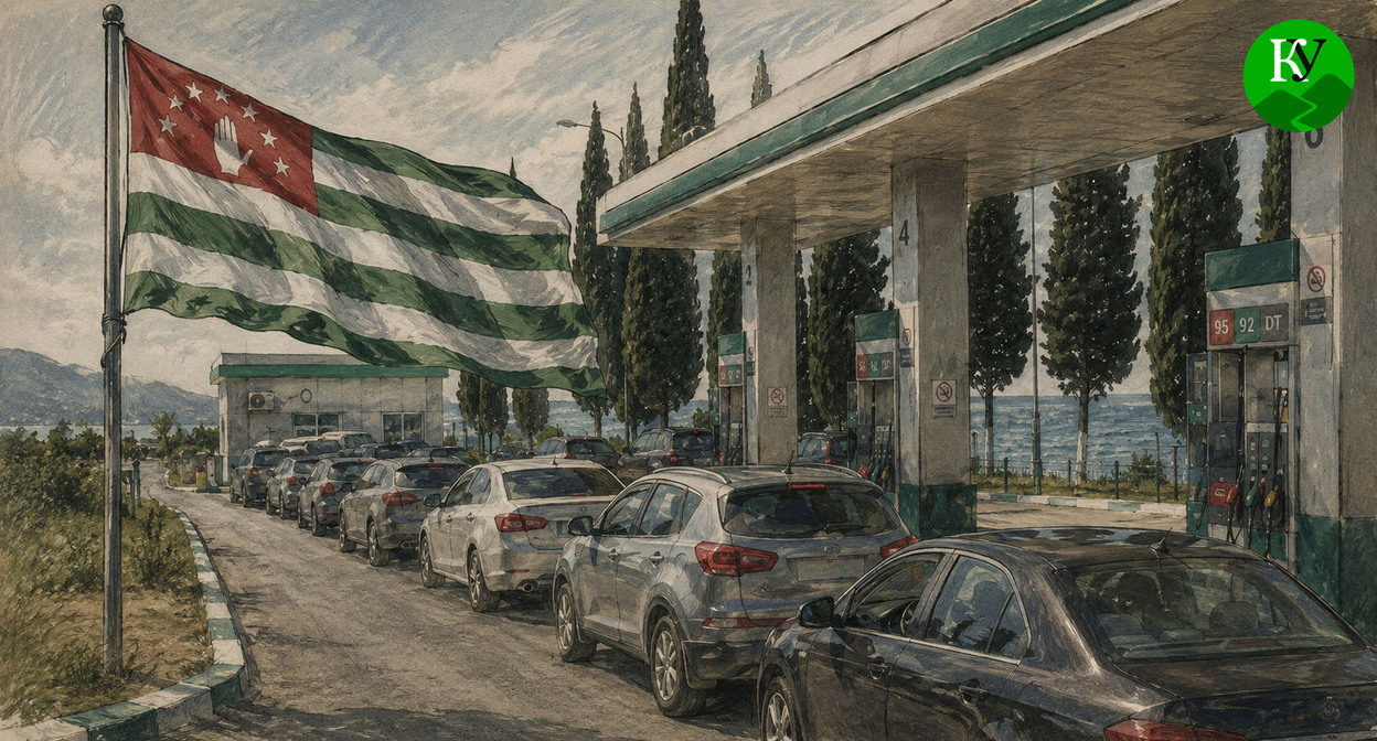 Refueling in Abkhazia. Illustration created by "Caucasian Knot" using AI in the Copilot program. Refueling in Abkhazia. Illustration created by "Caucasian Knot" using AI in the Copilot program.