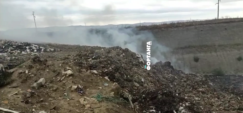 A landfill is burning in the village of Nesterovskaya in the Sunzhensky district. August 29, 2026. Screenshot of the video https://www.instagram.com/p/Dcn7l62gjD3/ belongs to the company Meta, whose activities are banned in Russia.