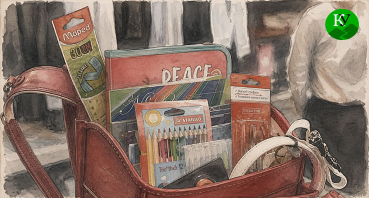 A schoolboy's backpack. Illustration created by "Caucasian Knot" using AI in the Copilot program.