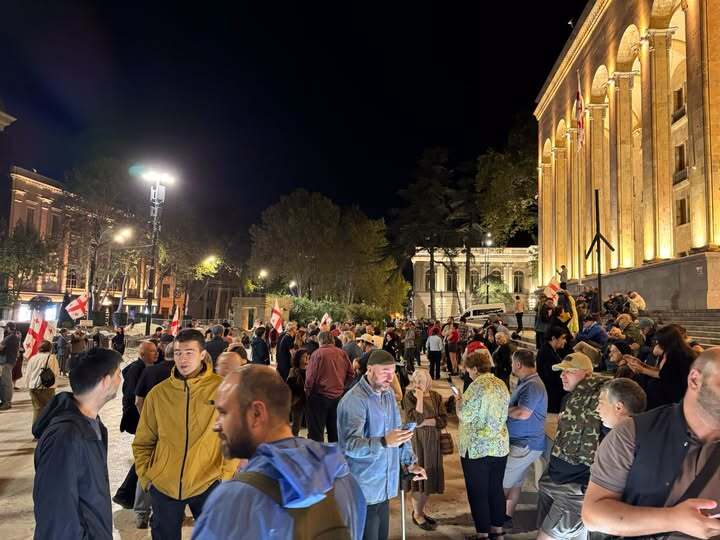 The 651st day of the continuous rally at the Parliament of Georgia on Rustaveli. Photo MO SE from 09.09.26, https://www.facebook.com/mo.se.994123/posts/pfbid023vtbSFifn6DUT64Z7cf6GHuHwskJTNubLRN5cskgVn2xpRLV8bswbszmwT78KebTl (the activities of the company Meta, which owns the social network, are banned in Russia). The 651st day of the continuous rally at the Parliament of Georgia on Rustaveli. Photo MO SE from 09.09.26, https://www.facebook.com/mo.se.994123/posts/pfbid023vtbSFifn6DUT64Z7cf6GHuHwskJTNubLRN5cskgVn2xpRLV8bswbszmwT78KebTl (the activities of the company Meta, which owns the social network, are banned in Russia).