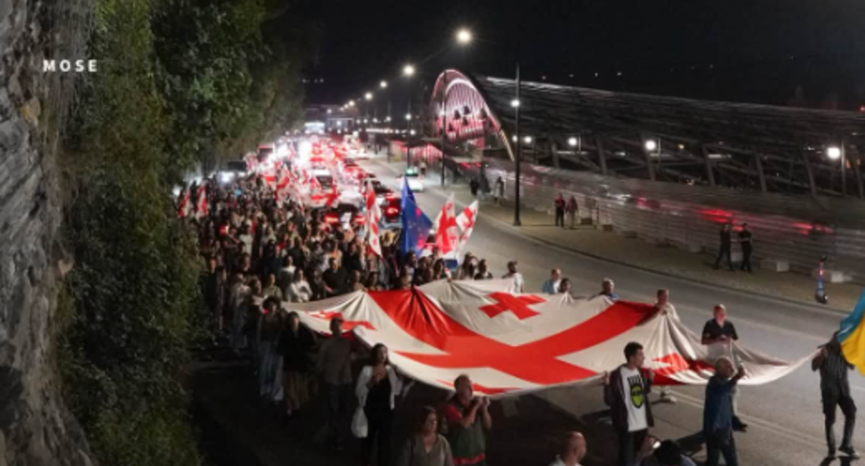 March in Tbilisi. Screenshot photo Mo Se from 12.09.26. March in Tbilisi. Screenshot photo Mo Se from 12.09.26.