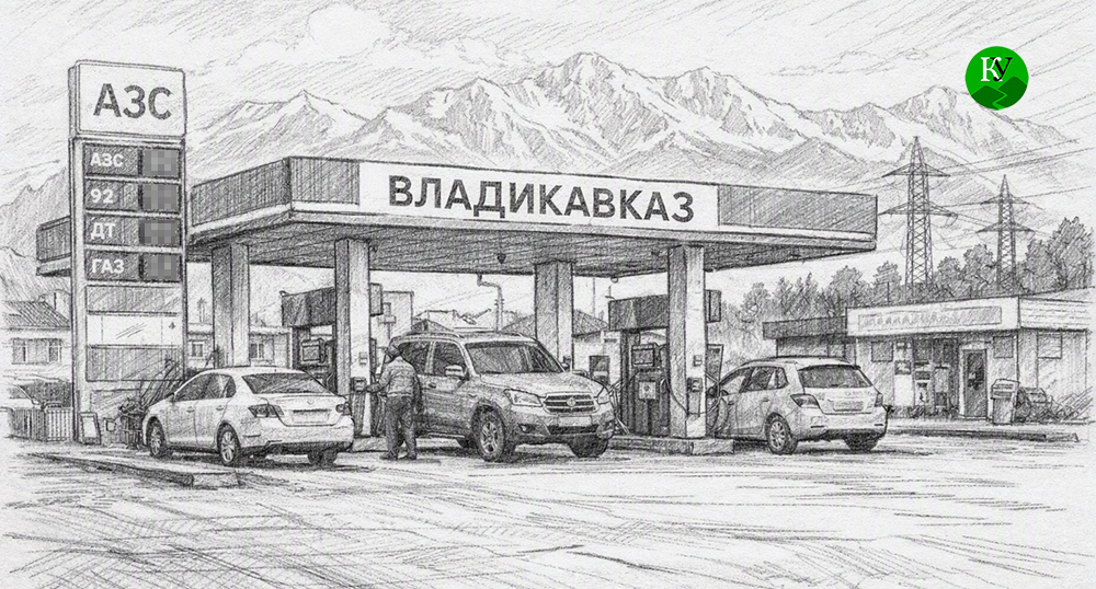 Gas station. Illustration created by "Caucasian Knot" using AI in the Copilot program. Gas station. Illustration created by "Caucasian Knot" using AI in the Copilot program.