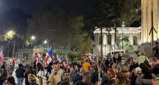 Protesters outside the Parliament of Georgia, September 17. Photo: Giorgi Mumladze / Facebook*