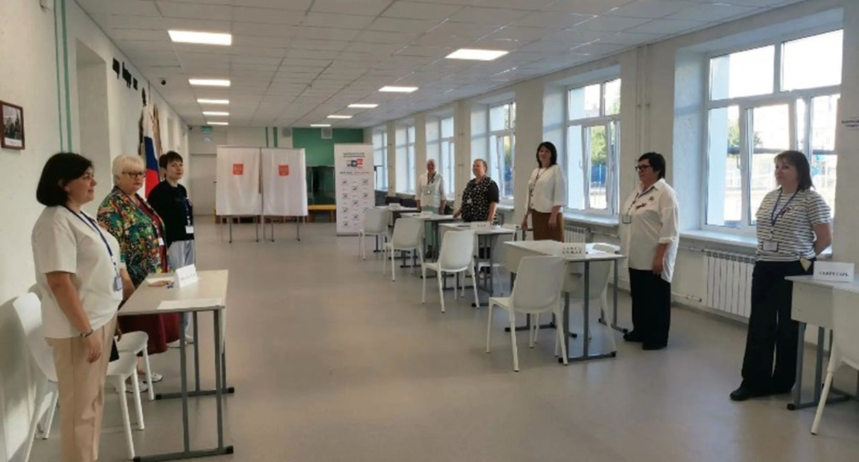 Polling station. Photo: press service of the Volgograd region election commission, https://vk.ru/wall-107502631_1412 Polling station. Photo: press service of the Volgograd region election commission, https://vk.ru/wall-107502631_1412
