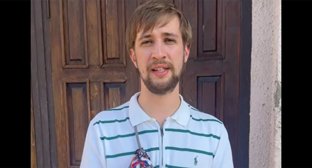 Vladimir Kozorog. Frame from the video https://t.me/vova22kz/1298