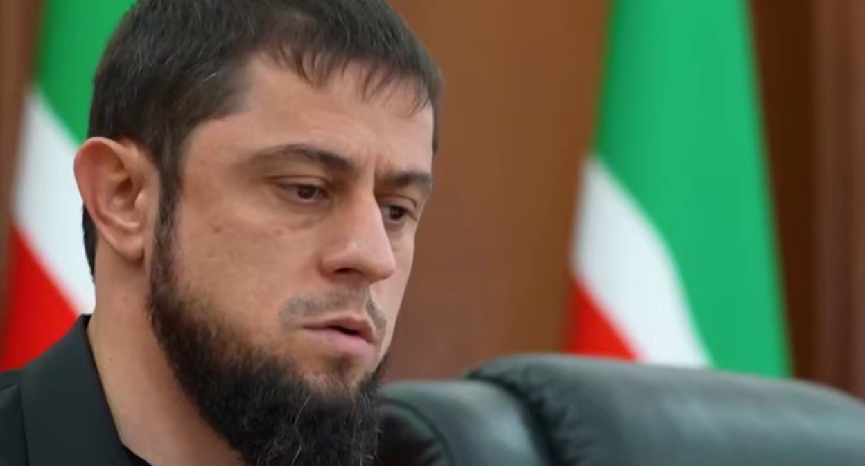 Ahmed Dudayev. A still from a video from Ramzan Kadyrov's Telegram channel dated 04.10.26, https://t.me/RKadyrov_95/6976 Ahmed Dudayev. A still from a video from Ramzan Kadyrov's Telegram channel dated 04.10.26, https://t.me/RKadyrov_95/6976