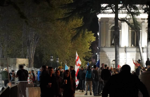 Participants of the action in Tbilisi. Screenshot of a photo by Mo Se from 11.10.26, https://www.facebook.com/photo.php?fbid=4463385567309514&set=pb.100009143454391.-2207520000&type=3 (the activities of the company Meta, which owns the social network, are banned in Russia). Participants of the action in Tbilisi. Screenshot of a photo by Mo Se from 11.10.26, https://www.facebook.com/photo.php?fbid=4463385567309514&set=pb.100009143454391.-2207520000&type=3 (the activities of the company Meta, which owns the social network, are banned in Russia).