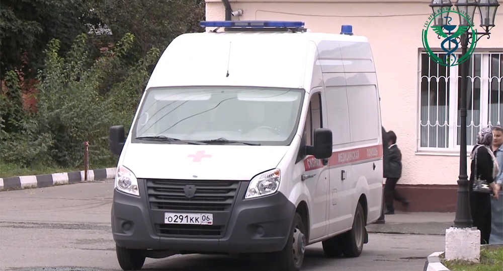 An ambulance on the territory of the IRKB. Frame from the video https://www.youtube.com/watch?v=nh3sxW_90fM An ambulance on the territory of the IRKB. Frame from the video https://www.youtube.com/watch?v=nh3sxW_90fM