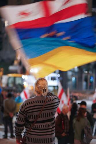 A participant of the continuous protests at the Parliament of Georgia, October 21, 2026. Photo: Publika / Facebook*. A participant of the continuous protests at the Parliament of Georgia, October 21, 2026. Photo: Publika / Facebook*.