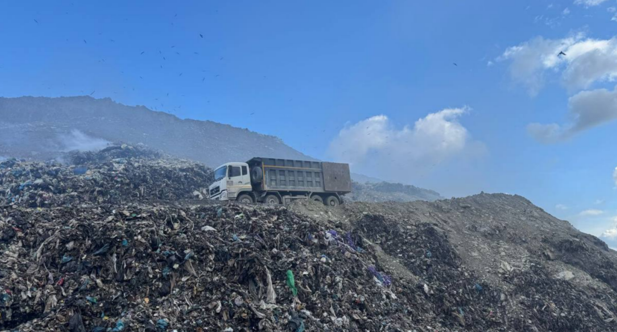 Landfill on Mount Shchelba. Photo from the press service of the administration of Novorossiysk dated 1.04.25 https://t.me/pressnovoross/3120
